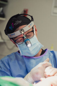 Dr. Edwin Williams performing facial plastic surgery at the Plastic Surgery Center at Williams.